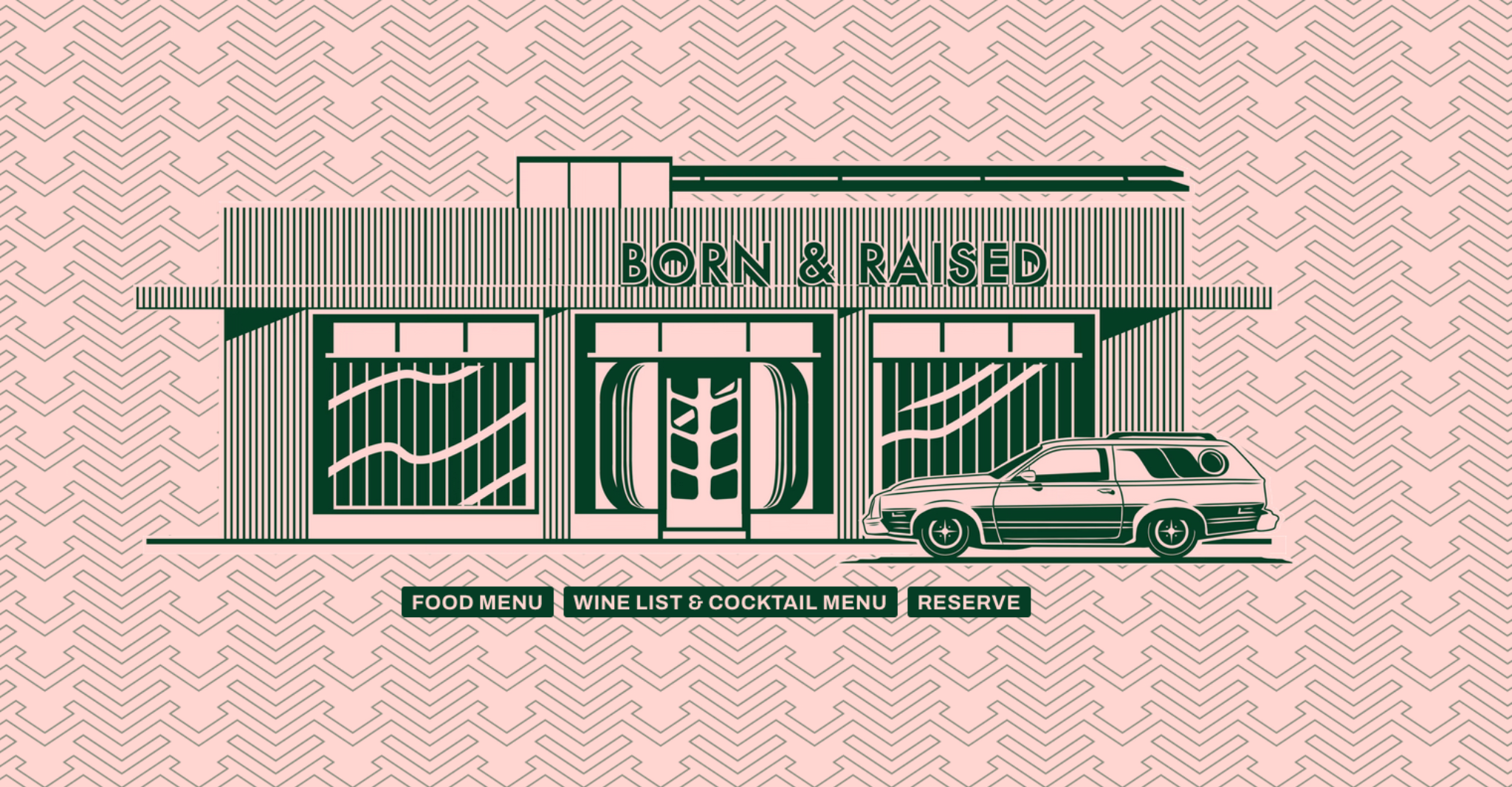 Born & Raised homepage screenshot