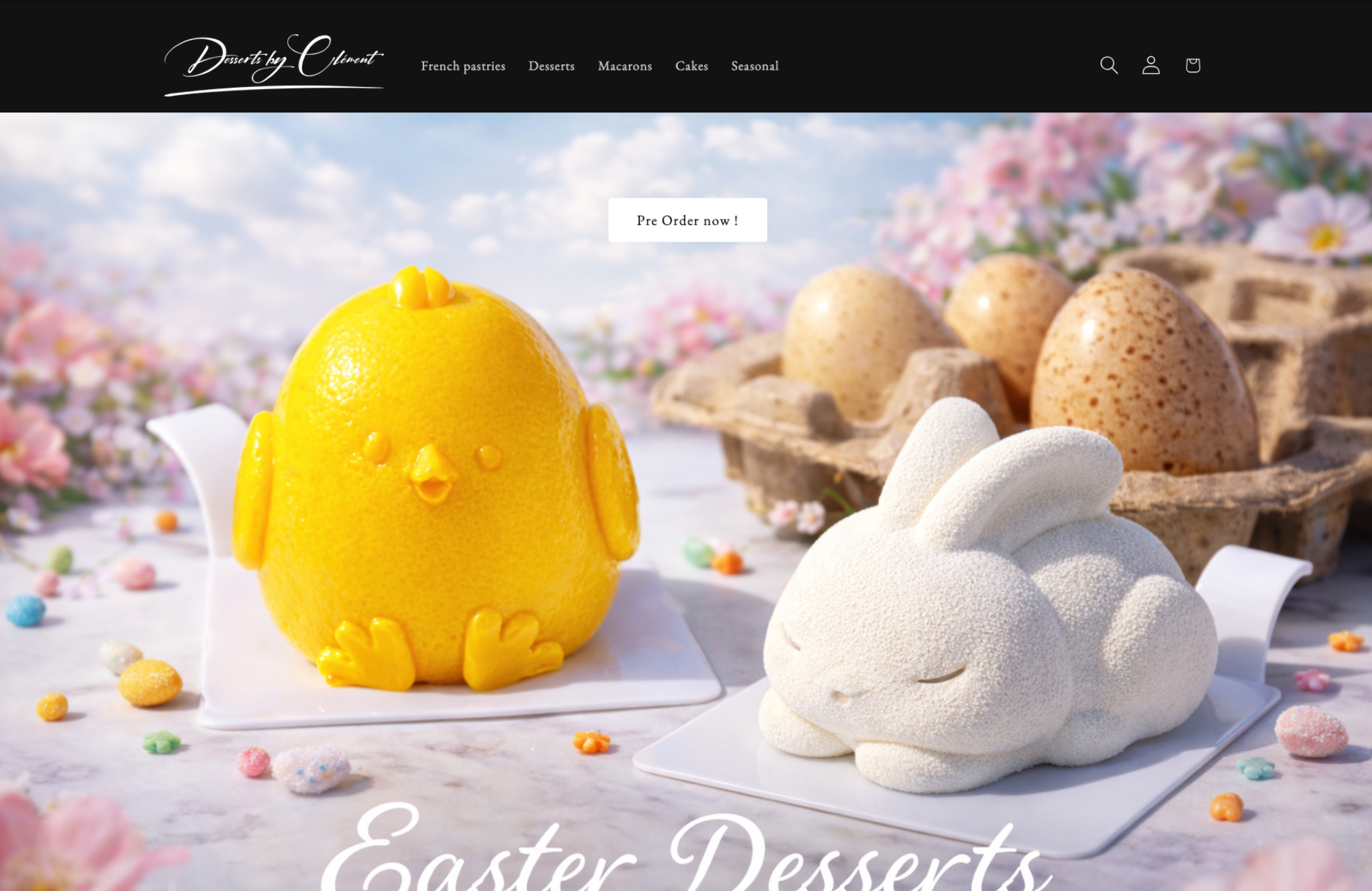 Desserts by Clement homepage screenshot