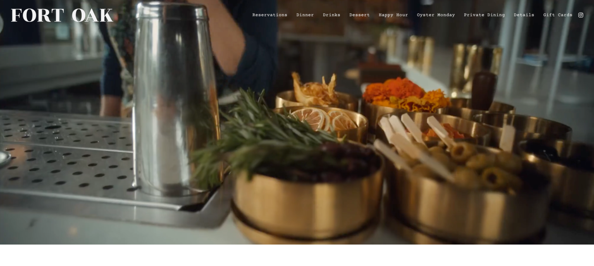 Fort Oak homepage screenshot