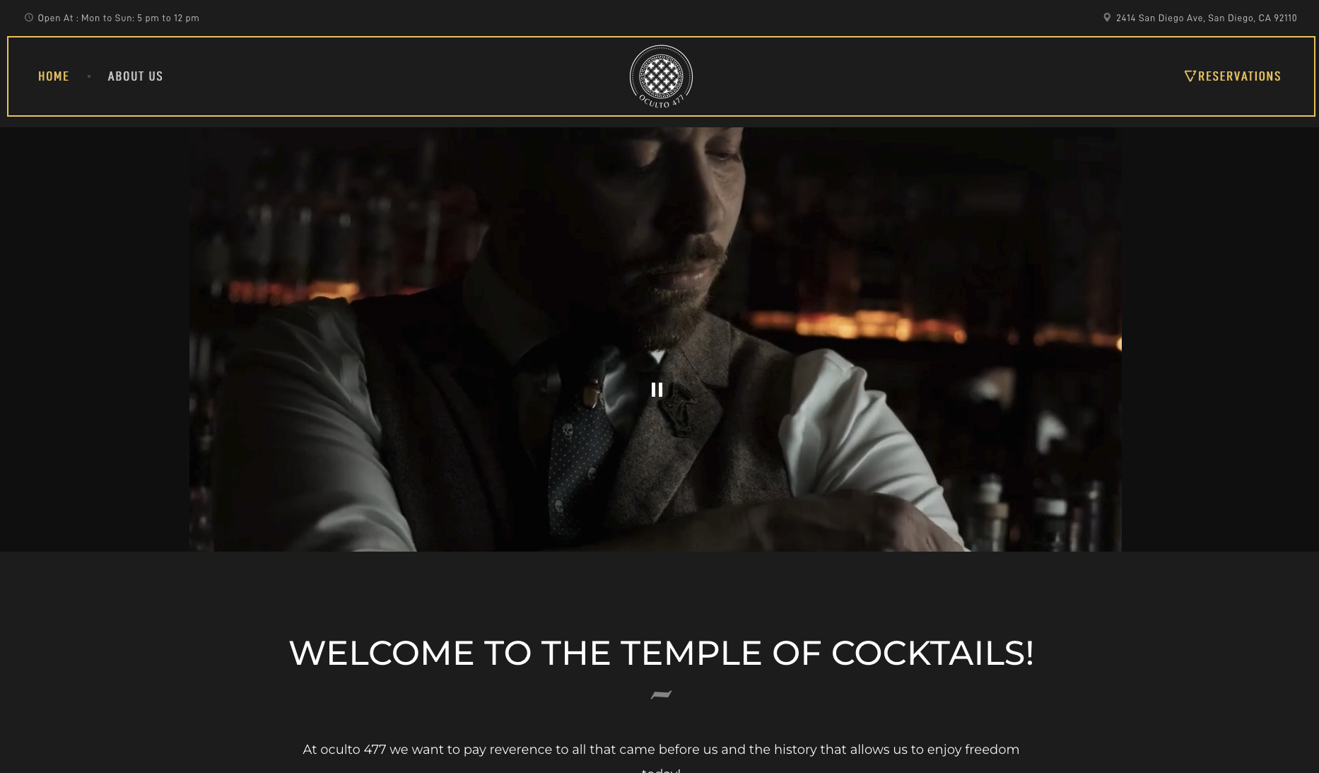 Occulto 477 homepage screenshot