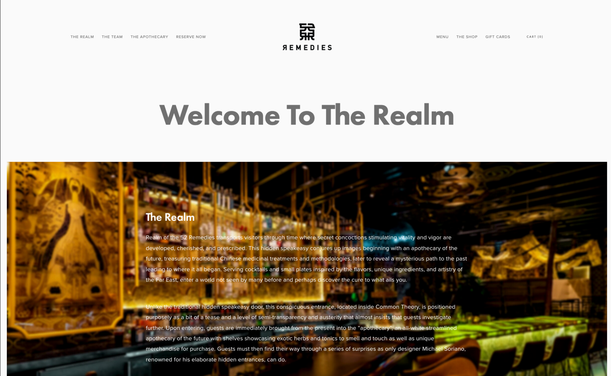 Realm Of The 52 Remedies homepage screenshot