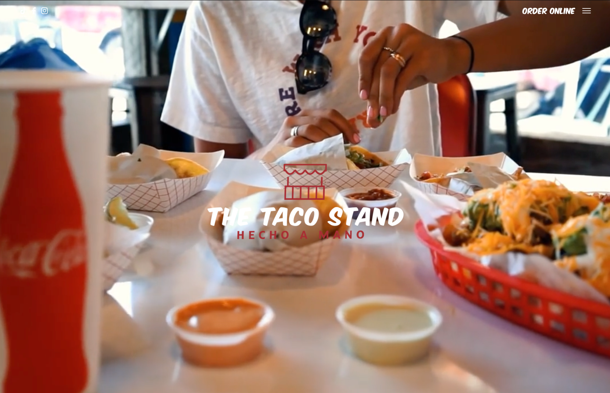 The Taco Stand homepage screenshot